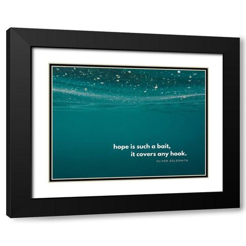 Oliver Goldsmith Quote: Hope Black Modern Wood Framed Art Print with Double Matting by ArtsyQuotes