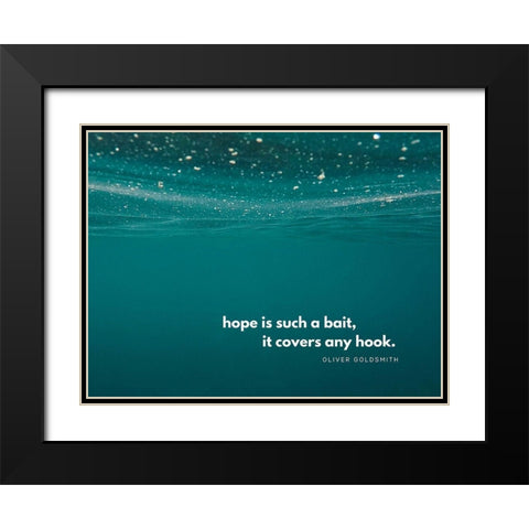 Oliver Goldsmith Quote: Hope Black Modern Wood Framed Art Print with Double Matting by ArtsyQuotes