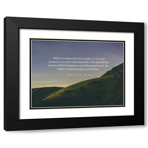 Bryant H. McGill Quote: Progress and Failure Black Modern Wood Framed Art Print with Double Matting by ArtsyQuotes