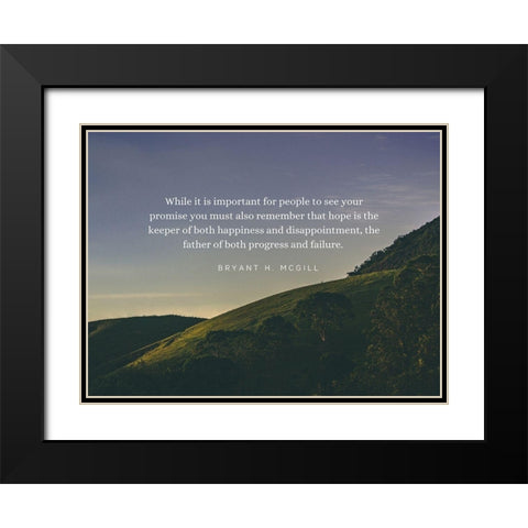 Bryant H. McGill Quote: Progress and Failure Black Modern Wood Framed Art Print with Double Matting by ArtsyQuotes