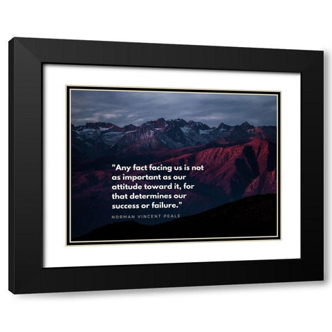 Norman Vincent Peale Quote: Success or Failure Black Modern Wood Framed Art Print with Double Matting by ArtsyQuotes