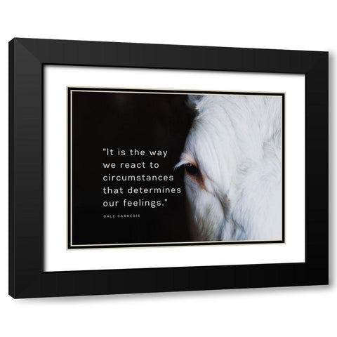 Dale Carnegie Quote: Our Feelings Black Modern Wood Framed Art Print with Double Matting by ArtsyQuotes