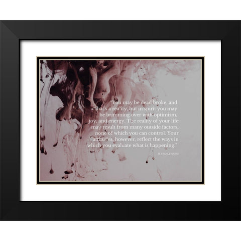 H. Stanley Judd Quote: Optimism, Joy and Energy Black Modern Wood Framed Art Print with Double Matting by ArtsyQuotes