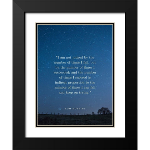 Tom Hopkins Quote: I Succeed Black Modern Wood Framed Art Print with Double Matting by ArtsyQuotes