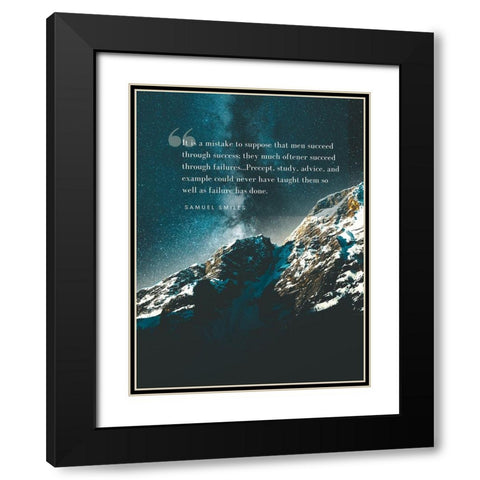 Samuel Smiles Quote: Succeed Through Success Black Modern Wood Framed Art Print with Double Matting by ArtsyQuotes