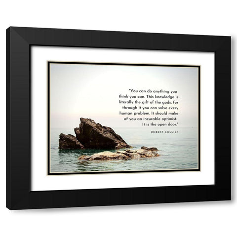 Robert Collier Quote: Gift of the Gods Black Modern Wood Framed Art Print with Double Matting by ArtsyQuotes