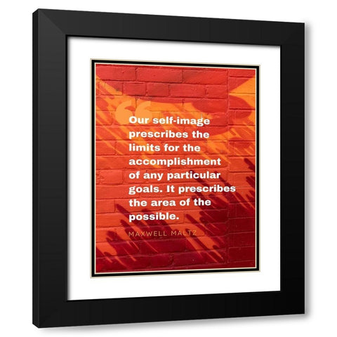 Maxwell Maltz Quote: Particular Goals Black Modern Wood Framed Art Print with Double Matting by ArtsyQuotes