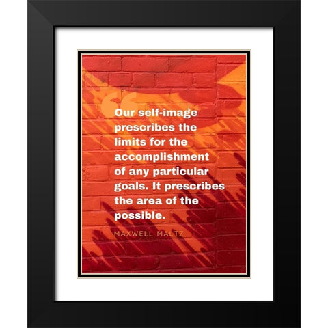 Maxwell Maltz Quote: Particular Goals Black Modern Wood Framed Art Print with Double Matting by ArtsyQuotes