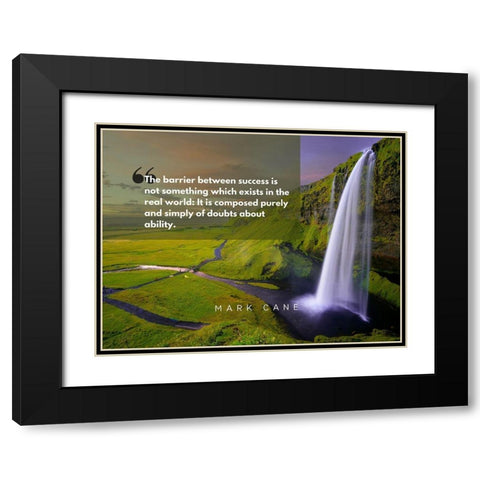 Mark Cane Quote: Barrier Between Black Modern Wood Framed Art Print with Double Matting by ArtsyQuotes