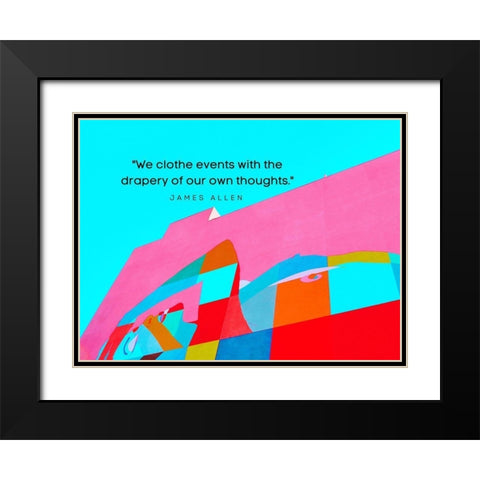 James Allen Quote: Our Thoughts Black Modern Wood Framed Art Print with Double Matting by ArtsyQuotes