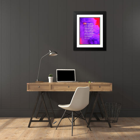 Paul G. Thomas Quote: Absolute Control Black Modern Wood Framed Art Print with Double Matting by ArtsyQuotes