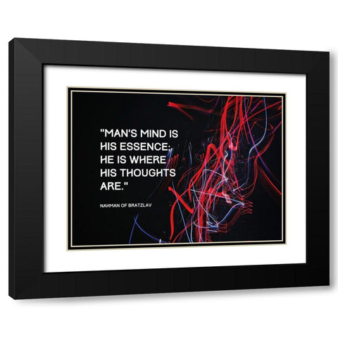 Nahman of Bratzlav Quote: Essence Black Modern Wood Framed Art Print with Double Matting by ArtsyQuotes