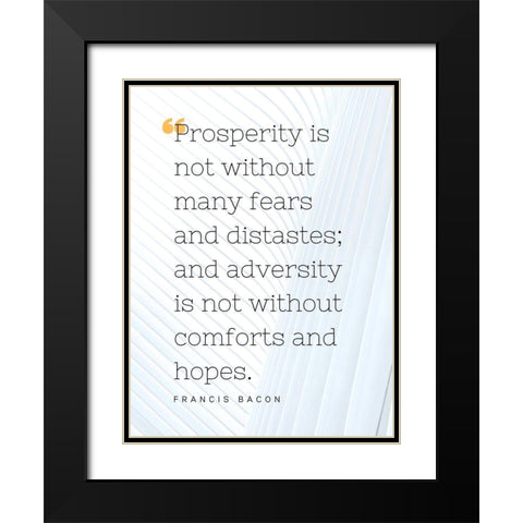 Francis Bacon Quote: Prosperity Black Modern Wood Framed Art Print with Double Matting by ArtsyQuotes