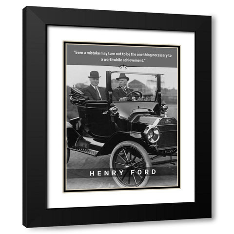 Henry Ford Quote: Worthwhile Achievement Black Modern Wood Framed Art Print with Double Matting by ArtsyQuotes