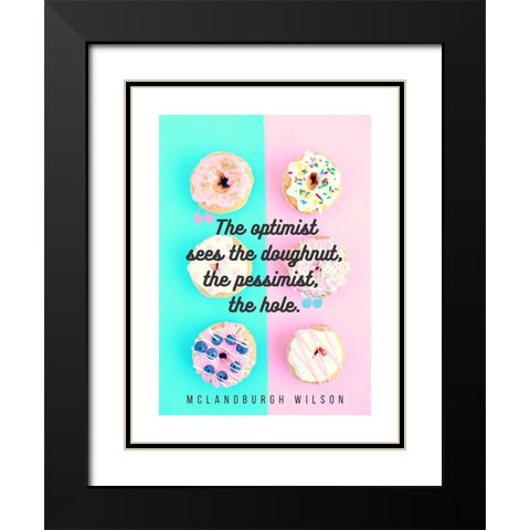 McLandburgh Wilson Quote: Optimist Black Modern Wood Framed Art Print with Double Matting by ArtsyQuotes