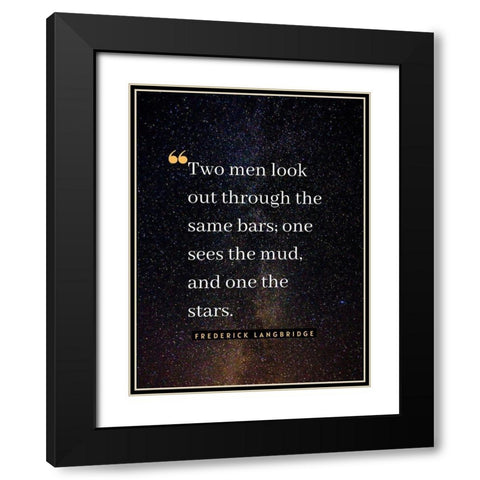 Frederick Langbridge Quote: The Stars Black Modern Wood Framed Art Print with Double Matting by ArtsyQuotes