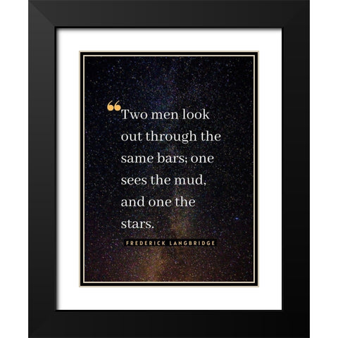 Frederick Langbridge Quote: The Stars Black Modern Wood Framed Art Print with Double Matting by ArtsyQuotes