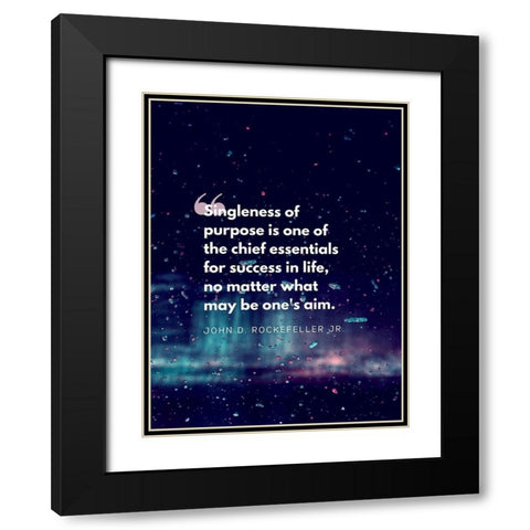 John D. Rockefeller Jr. Quote: Chief Essentials Black Modern Wood Framed Art Print with Double Matting by ArtsyQuotes