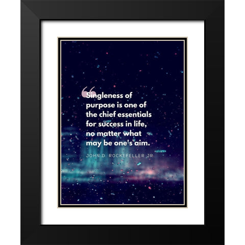 John D. Rockefeller Jr. Quote: Chief Essentials Black Modern Wood Framed Art Print with Double Matting by ArtsyQuotes