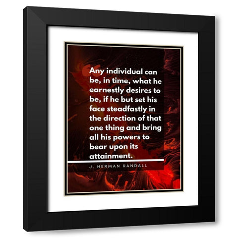 J. Herman Randall Quote: Earnestly Desires Black Modern Wood Framed Art Print with Double Matting by ArtsyQuotes