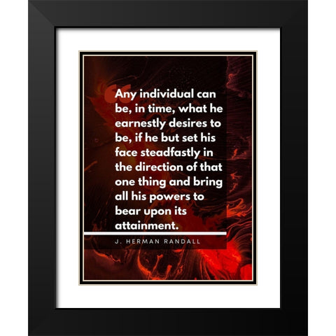 J. Herman Randall Quote: Earnestly Desires Black Modern Wood Framed Art Print with Double Matting by ArtsyQuotes