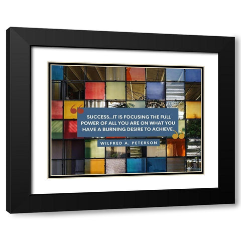 Wilfred A. Peterson Quote: Success Black Modern Wood Framed Art Print with Double Matting by ArtsyQuotes