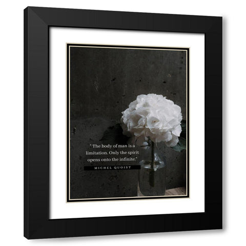 Michel Quoist Quote: The Body of Man Black Modern Wood Framed Art Print with Double Matting by ArtsyQuotes