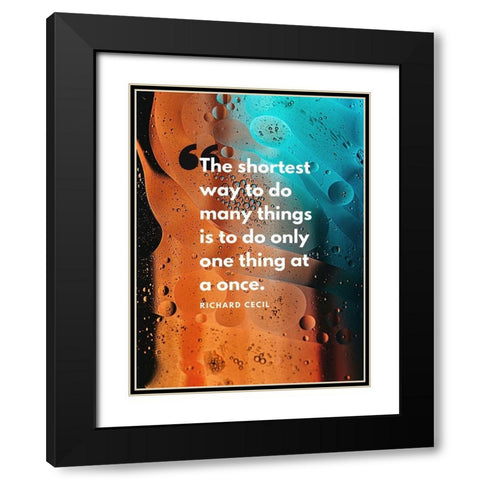 Richard Cecil Quote: Passionate Black Modern Wood Framed Art Print with Double Matting by ArtsyQuotes