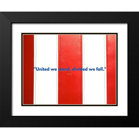 Aesop Quote: United We Stand Black Modern Wood Framed Art Print with Double Matting by ArtsyQuotes