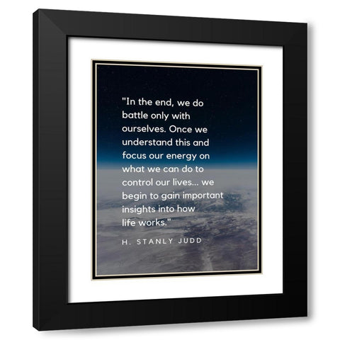 H. Stanley Judd Quote: Focus and Energy Black Modern Wood Framed Art Print with Double Matting by ArtsyQuotes