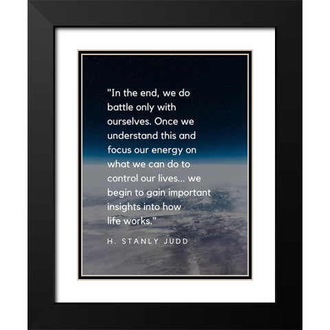 H. Stanley Judd Quote: Focus and Energy Black Modern Wood Framed Art Print with Double Matting by ArtsyQuotes