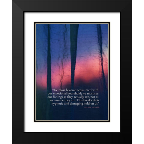 Vernon Howard Quote: Emotional Household Black Modern Wood Framed Art Print with Double Matting by ArtsyQuotes