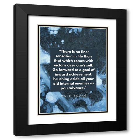 Vash Young Quote: Victory Black Modern Wood Framed Art Print with Double Matting by ArtsyQuotes