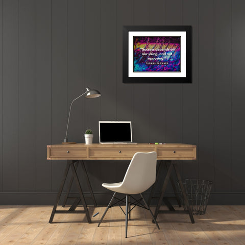 Thomas Troward Quote: Success Depends Black Modern Wood Framed Art Print with Double Matting by ArtsyQuotes