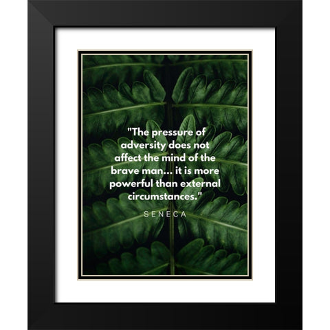 Seneca Quote: Adversity Black Modern Wood Framed Art Print with Double Matting by ArtsyQuotes