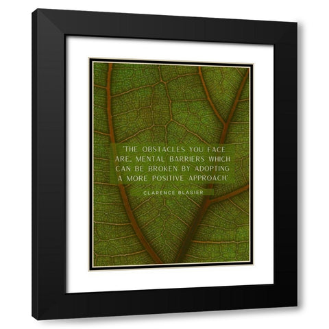 Clarence Blasier Quote: Obstacles Black Modern Wood Framed Art Print with Double Matting by ArtsyQuotes