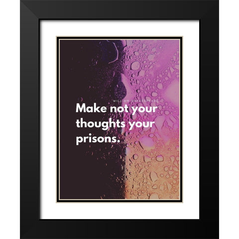 William Shakespeare Quote: Your Thoughts Black Modern Wood Framed Art Print with Double Matting by ArtsyQuotes