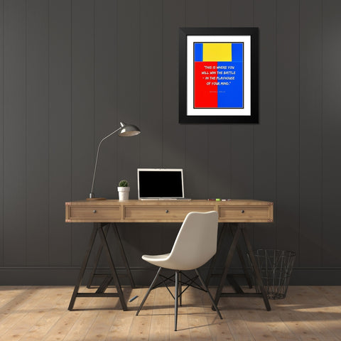 Maxwell Maltz Quote: Playhouse of Your Mind Black Modern Wood Framed Art Print with Double Matting by ArtsyQuotes