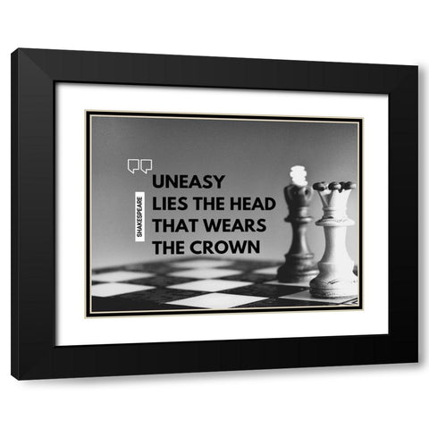 Shakespeare Quote: The Crown Black Modern Wood Framed Art Print with Double Matting by ArtsyQuotes