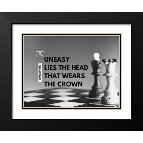 Shakespeare Quote: The Crown Black Modern Wood Framed Art Print with Double Matting by ArtsyQuotes