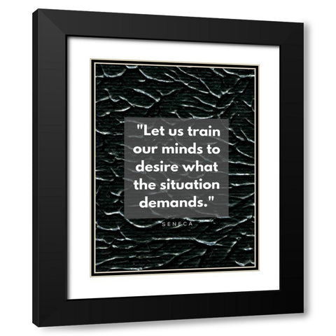 Seneca Quote: Our Minds Black Modern Wood Framed Art Print with Double Matting by ArtsyQuotes