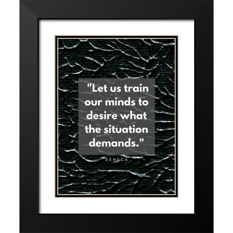 Seneca Quote: Our Minds Black Modern Wood Framed Art Print with Double Matting by ArtsyQuotes