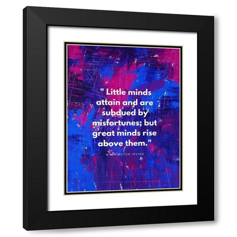 Washington Irving Quote: Misfortunes Black Modern Wood Framed Art Print with Double Matting by ArtsyQuotes