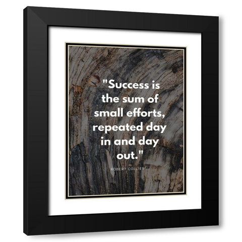 Robert Collier Quote: Day In and Day Out Black Modern Wood Framed Art Print with Double Matting by ArtsyQuotes