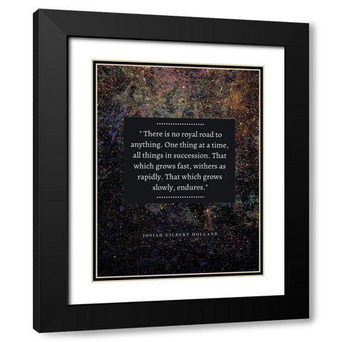 Josiah Gilbert Holland Quote: No Royal Road Black Modern Wood Framed Art Print with Double Matting by ArtsyQuotes