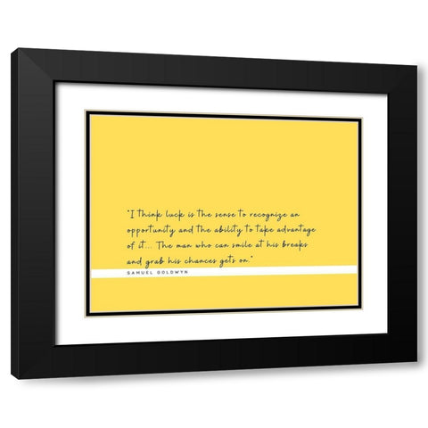 Samuel Goldwyn Quote: Recognize Black Modern Wood Framed Art Print with Double Matting by ArtsyQuotes