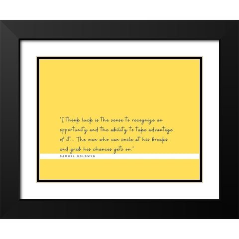 Samuel Goldwyn Quote: Recognize Black Modern Wood Framed Art Print with Double Matting by ArtsyQuotes