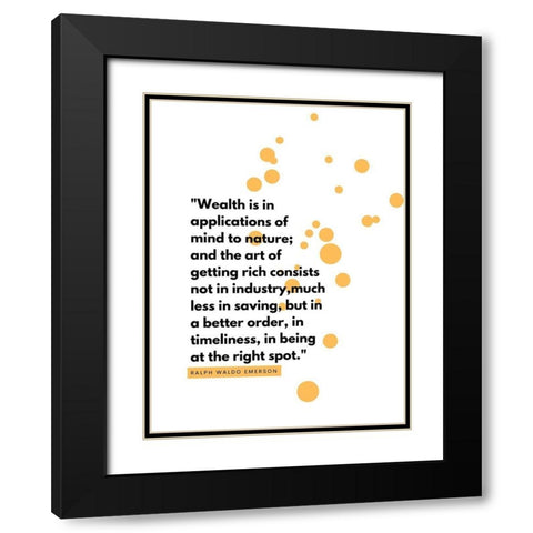 Ralph Waldo Emerson Quote: Mind to Nature Black Modern Wood Framed Art Print with Double Matting by ArtsyQuotes