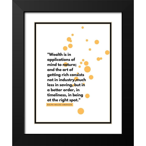 Ralph Waldo Emerson Quote: Mind to Nature Black Modern Wood Framed Art Print with Double Matting by ArtsyQuotes