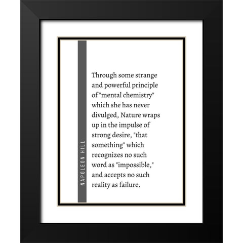 Napoleon Hill Quote: Mental Chemistry Black Modern Wood Framed Art Print with Double Matting by ArtsyQuotes